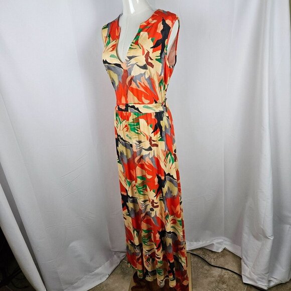 Cap Juluca Aldo Martins Maxi Dress Small Multicolor Sleeveless Tropical - Picture 5 of 12